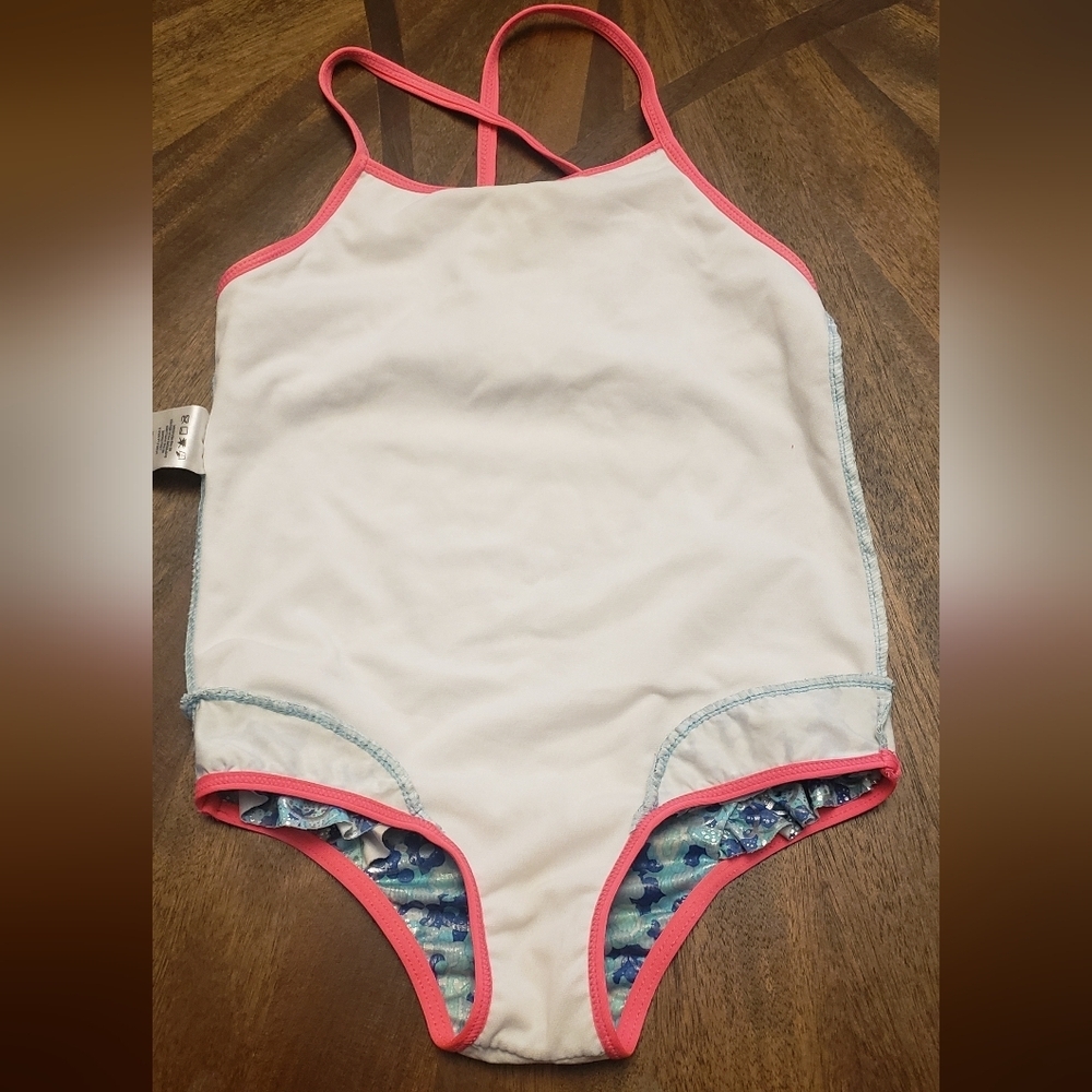 Limited Too Swimwear with Ruffle Trim - Blue and Pink Size 6x - Picture 12 of 13